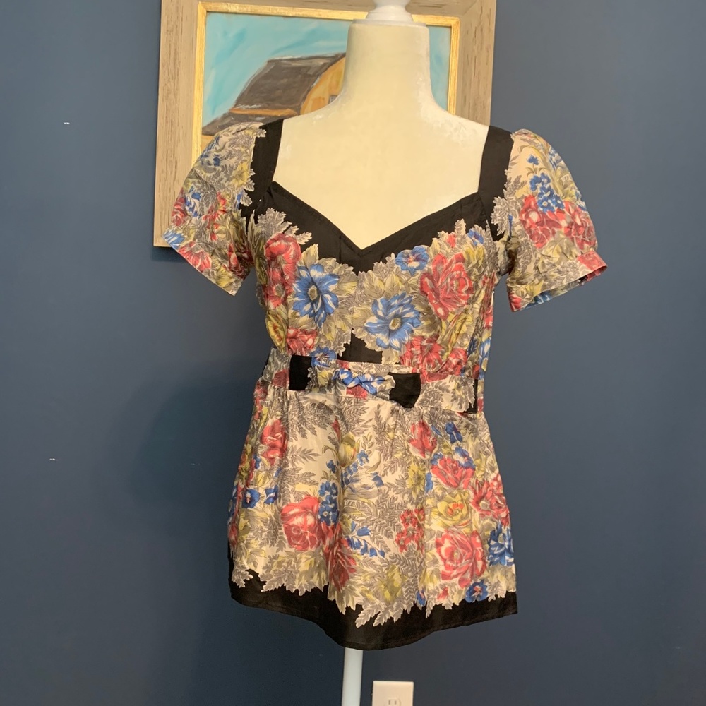 Anthropologie sz 4 silk blouse